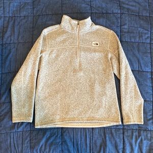 Large tan half-zip north face fleece